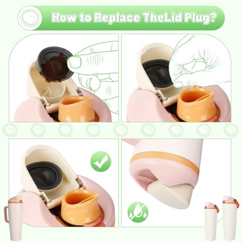Silicone Replacement Stoppers for Owala FreeSip Bottles - 4 Pack