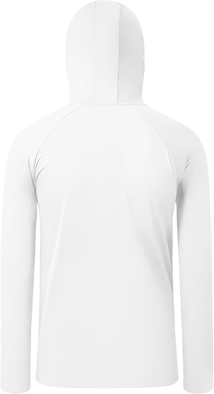 Skiennix Boys Hooded Fishing Shirt - Kids UPF 50+ Long Sleeve Rash Guard Hoodie | Sun Protection Swimwear