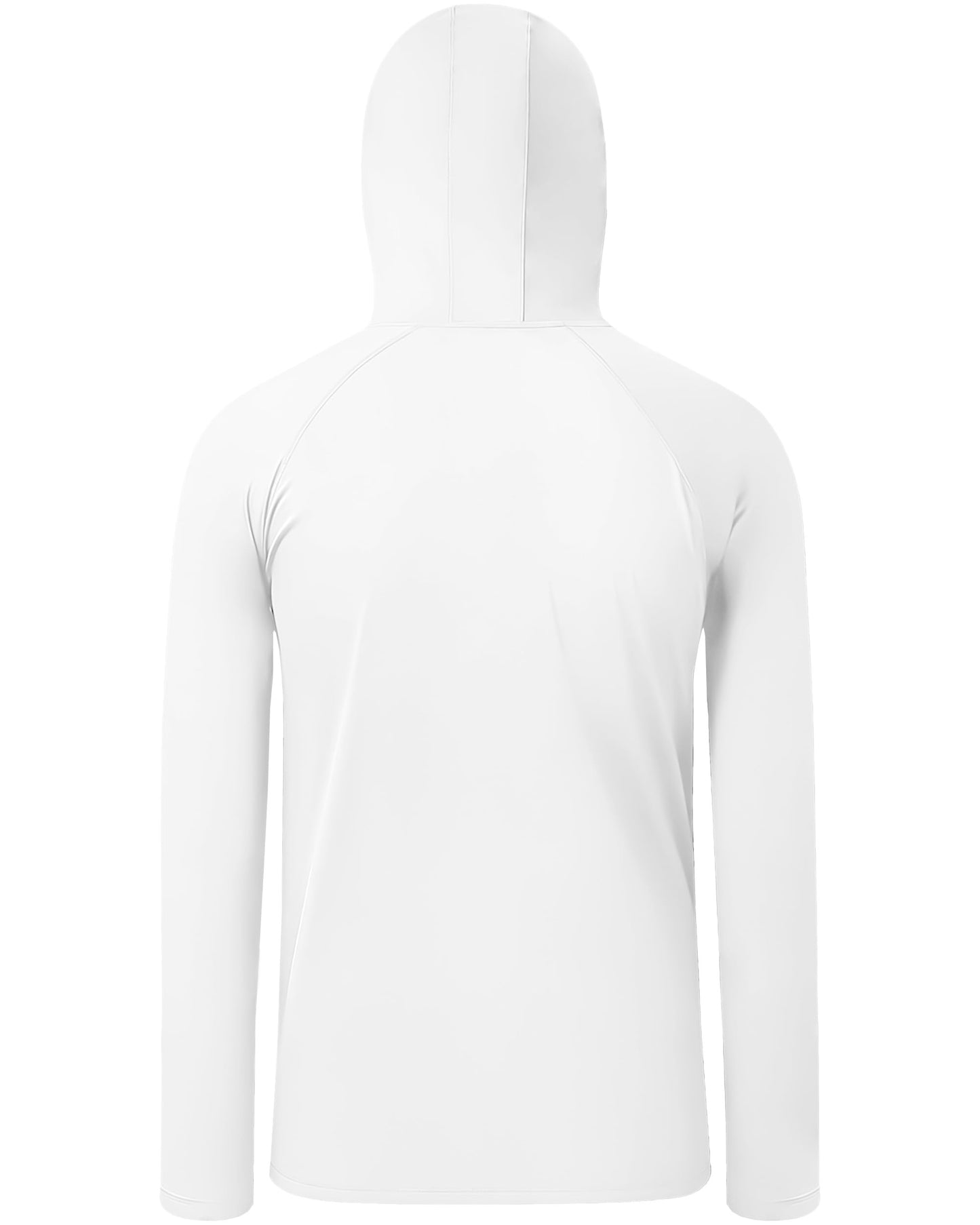 DRONIRING Boys Hooded Fishing Shirt with Mask, Kids UPF 50+ Long Sleeve Rash Guard Hoodie, Sun Protection Beach Swim Shirts White