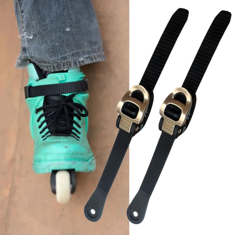 Inline Skate Strap with Adjustable Buckle - 2 Sets