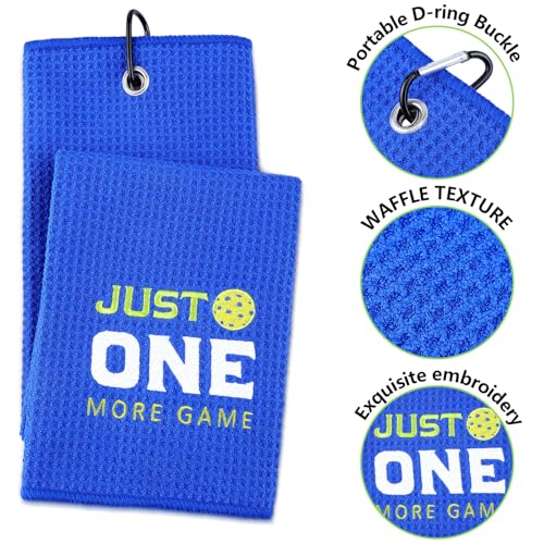 Hosuly 4 Pcs Dink Ball Towels with Clip - Microfiber, Black/Blue, Unisex