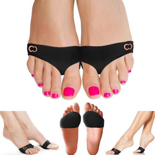 Copper Compression Metatarsal Pads - Orthopedic Foot Pain Relief Gel Cushions for Calluses & Bunions | S/M Size
