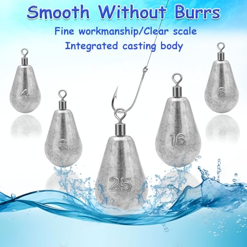 Fishing Weights - Long Casting Swivel Bell Sinkers 1/2oz - 10pcs