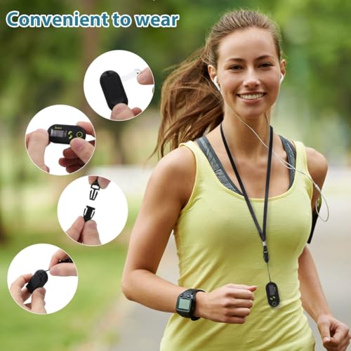 3D Digital Pedometer - Accurate Step Counter with Clip & Lanyard