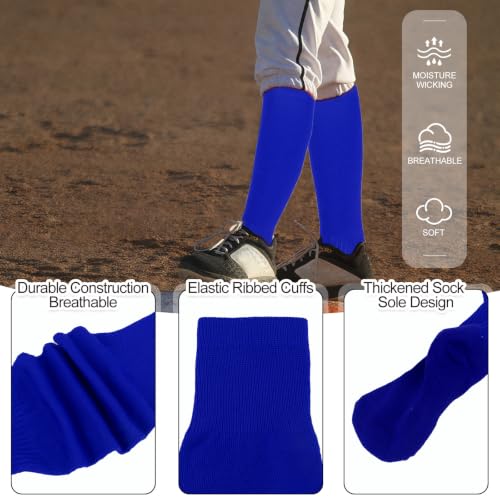 Baseball & Softball Socks and Belt Combo Set - Large Blue