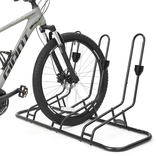 Kingarage Bike Stand for 3 Bikes - Heavy-Duty Indoor/Outdoor Storage Rack