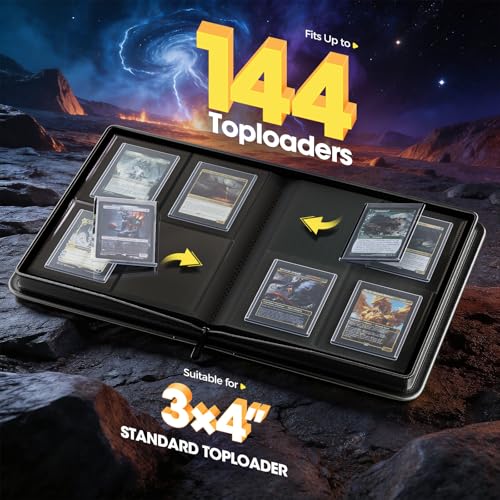 4-Pocket Card Binder for 144 Trading Cards - Black