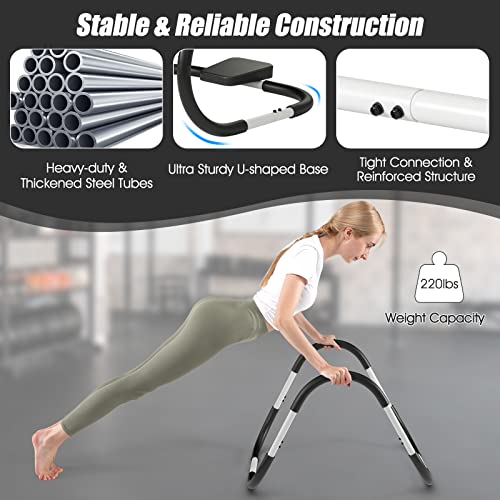 Ab Cruncher Sit Up Trainer with Padded Headrest - White