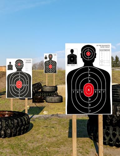 23x35 Inch Shooting Targets - High-Visibility Paper, 10 Pack
