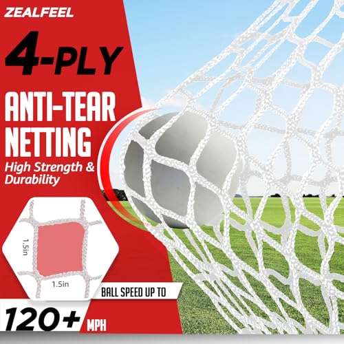 Lacrosse Goal with 9-Zone Target - 6x6x7 Ft Heavy-Duty