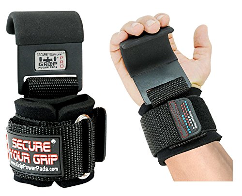 Heavy Duty Weight Lifting Hooks & Wrist Wraps - Small/Medium