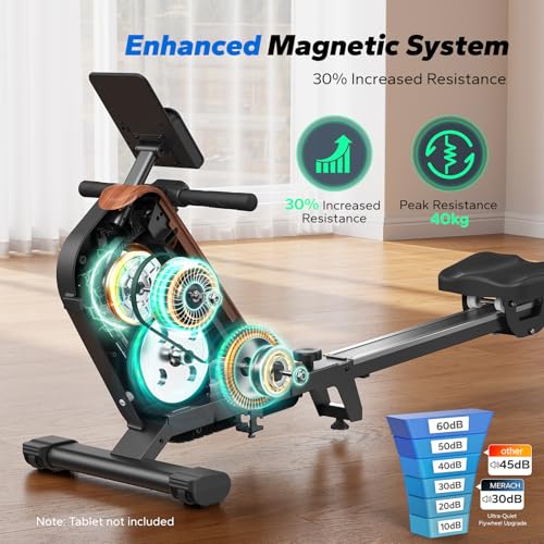 Self-Powered Rowing Machine - 16-Level Resistance, Ergonomic Design, R5