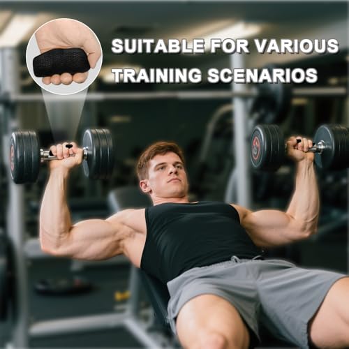 Ergonomic Anti-Slip Gym Workout Grips - Black, One Size