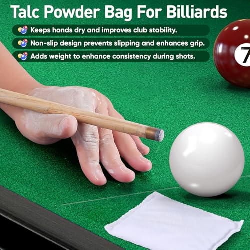 Billiard Talc Powder Bag for Dry Hands and Cue Control - 1PCS