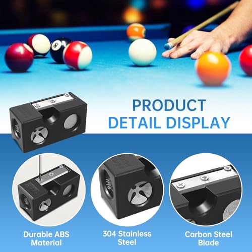 6-in-1 Pool Cue Tip Shaper Tool for Billiards & Pool Cue Maintenance