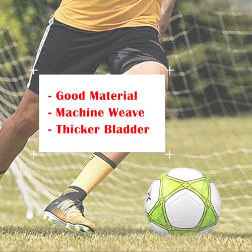 AYANICA Soccer Ball Size 5 with Pump & Needle, Blue – PU Practice Ball