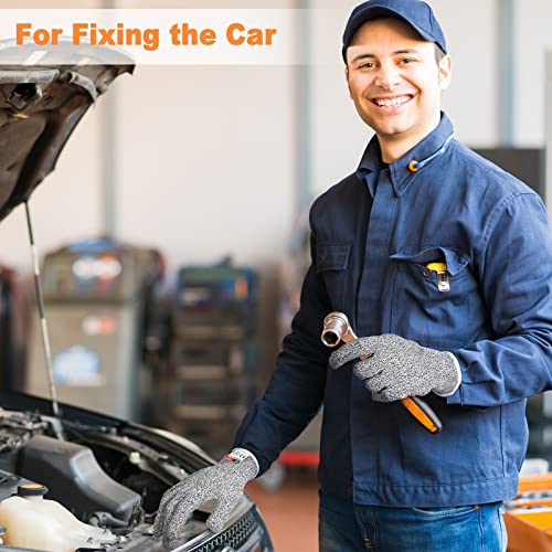 15 Pairs Cut Resistant Gloves Level 5 Protection Cutting Anti Cut Gloves for Kitchen Fish Slicing and More (Large)