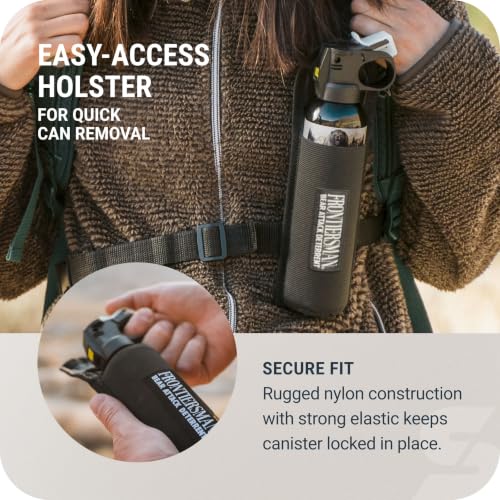 SABRE Frontiersman MAX Bear & Mountain Lion Spray 7.9 oz with Chest Holster, EPA Registered