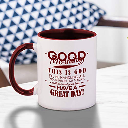 Style In Print Pink Ceramic Mug - Inspirational Good Morning Coffee Cup