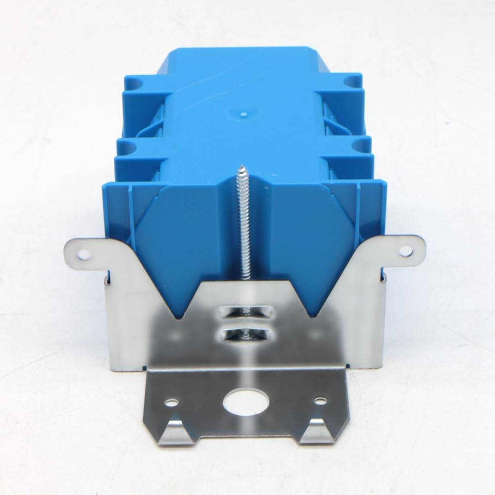 XGGYA 2 Gang Electrical Box Adjustable,Blue Electrical Boxes Plastic,34 Cubic Inch Plastic Outlet Box for Flexibly Adjusted,AWG Standard(1 Pack)