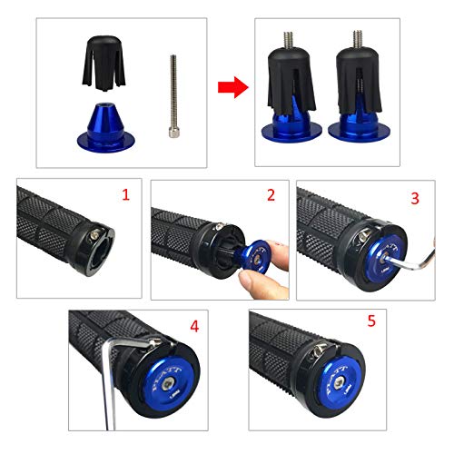Bicycle Bar End Plugs - Aluminum Bike Handlebar Caps - Red 01