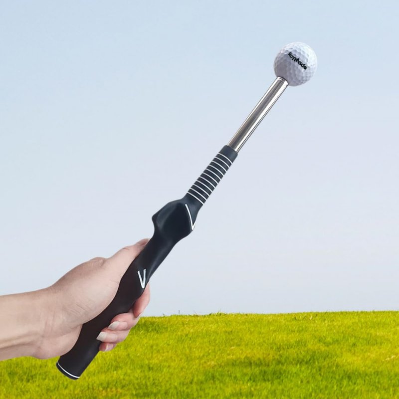 ROYMADE Golf Swing Trainer Telescopic Swing Aid Warm Up for Tempo Grip Strength Right Hand Golf Training Suit for Indoor Outdoor Practice Chipping Hitting Golf Accessories