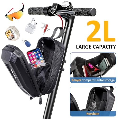 TEUEN Black 2L Universal Electric Scooter Storage Bag with Quick-Release