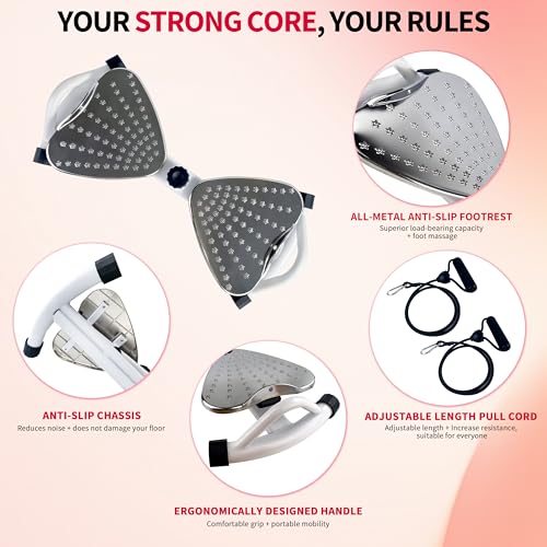 Waist Twister Exercise Machine - Metal Dual-Pedal Design