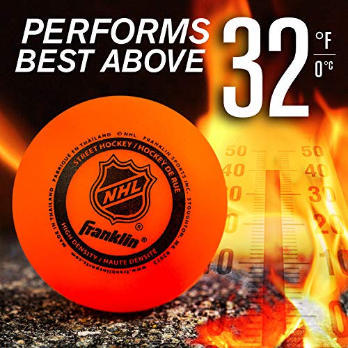 Assorted All Weather Franklin Sports NHL Street Hockey Balls - Pack of 3