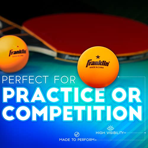 Official 40mm Orange Ping Pong Balls - 1-Star Quality, 6 Pack