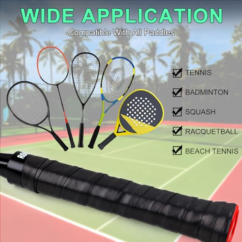 12 Pack Tennis Racket Overgrip Tape - Anti-Slip Absorbent PU Grip