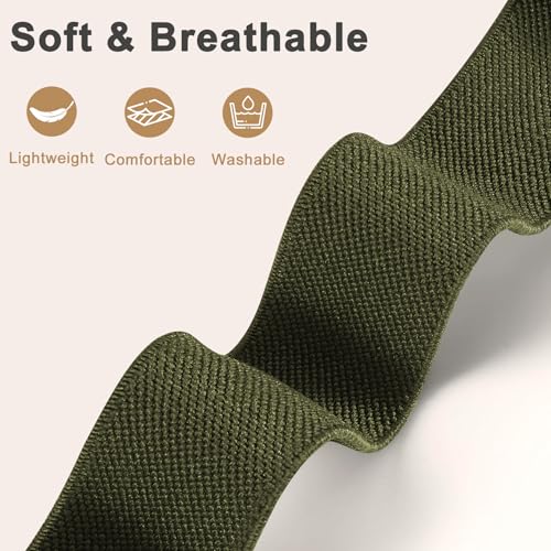 Nylon Sport Elastic Watch Bands 20mm for Garmin Vivoactive 3 5 6 55 570-42mm - Black, Grey, Army 3 Pack