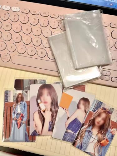 100 Pcs Photocard Sleeves - 57x88mm Ultra Clear Thick Card Protectors - Clear