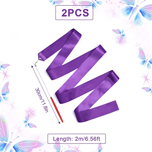 Dance Ribbons Set - 78.7 Inch Twirling Streamers with Wand