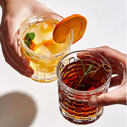 Dicunoy 8 oz Juice Drinking Glasses Set - Heavy Base Crystal Beverage Cups