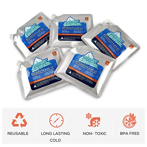 Reusable Ice Packs for Lunch Boxes - 5 Pack Cooler Size