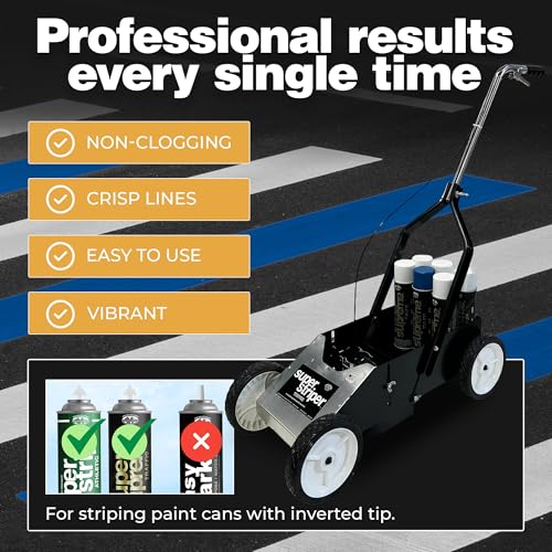 Traffic Line Marking Kit - 6 Cans of White/Blue Paint