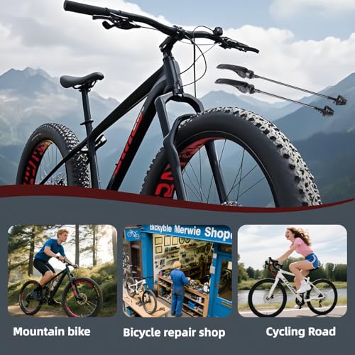 Quick Release Bike Skewer Set 145/180mm - 18cm Tool-Free for MTB/Road Bikes