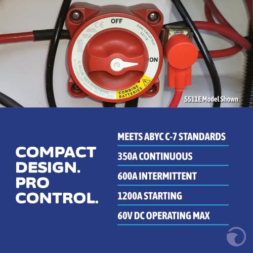 Blue Sea Systems e-Series On/Off Battery Switch 350A - Marine Electrical Control