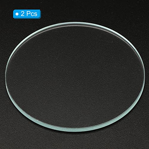 Flashlight Glass Lens - 1.97x0.08 Inch, 2 Pcs Polished Edge
