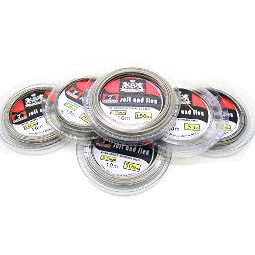 32.8ft Stainless Steel Leader Wire - 5 lbs Nylon Coated