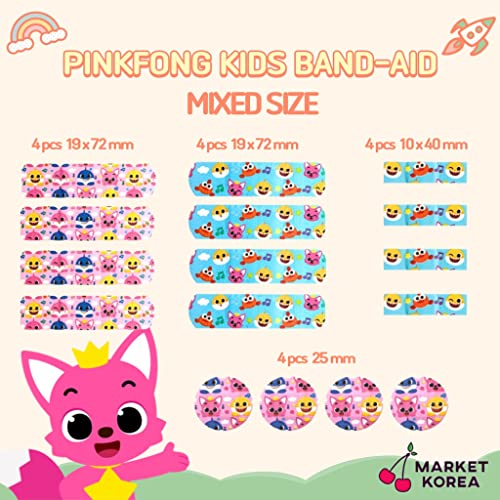Shark Character Adhesive Bandages - 32pcs Mixed Types