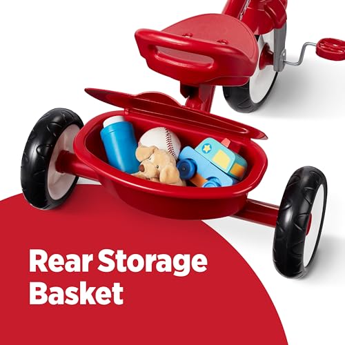 Toddler Tricycle Red Rider Trike - Ages 2.5-5, Quiet Ride Wheels