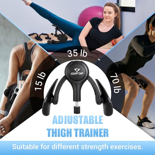 Adjustable Resistance Thigh Trainer - 15-70LB - Black Gray