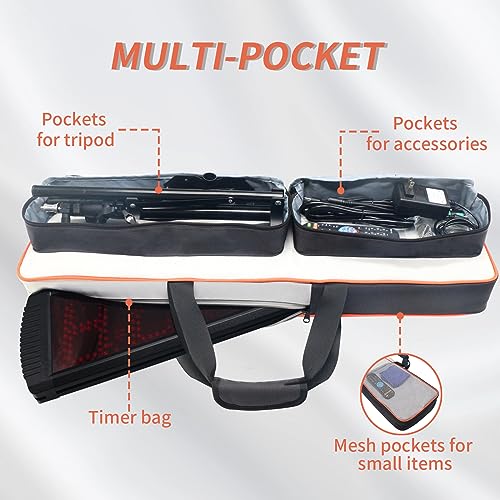 GAN XIN Large 30x18in Portable Bag for LED Timer, Multifunctional with Pockets