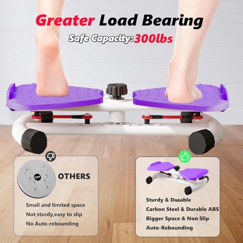 Adjustable Waist Twisting Board Exercise Machine - Purple