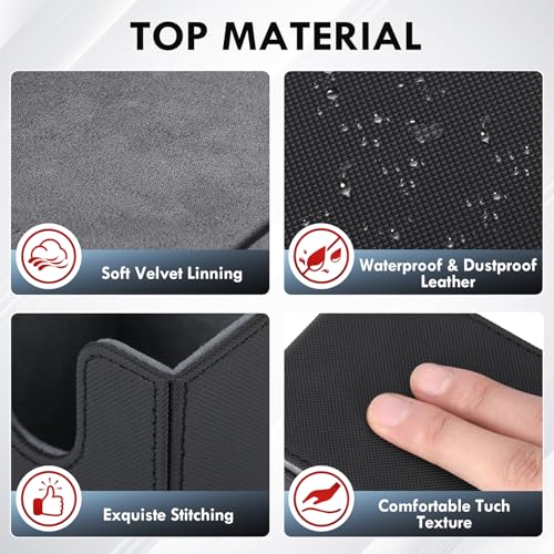 Card Deck Box with 3 Dividers & Game Dice - Gray