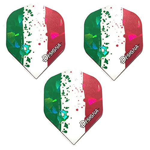 Italian Flag Dart Flights - Holographic Standard Flights (3 Pack)