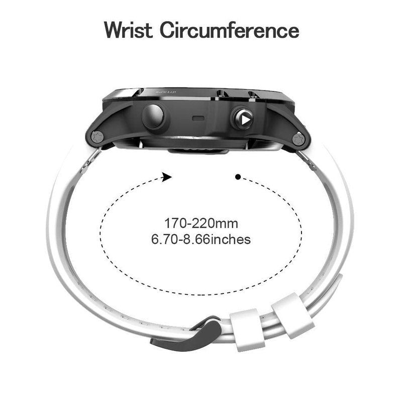 NotoCity Compatible Fenix 5X Plus Bands - Fenix 7X Sport Silicone Replacement for Fenix 8 51mm/Fenix 6X/Fenix 3 HR/Descent MK1/D2 Delta PX/D2 Charlie (White)
