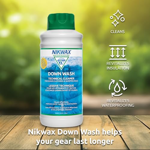 Nikwax Down Wash 1L (33.8 Fl Oz) - Detergent for Down Jackets & Sleeping Bags